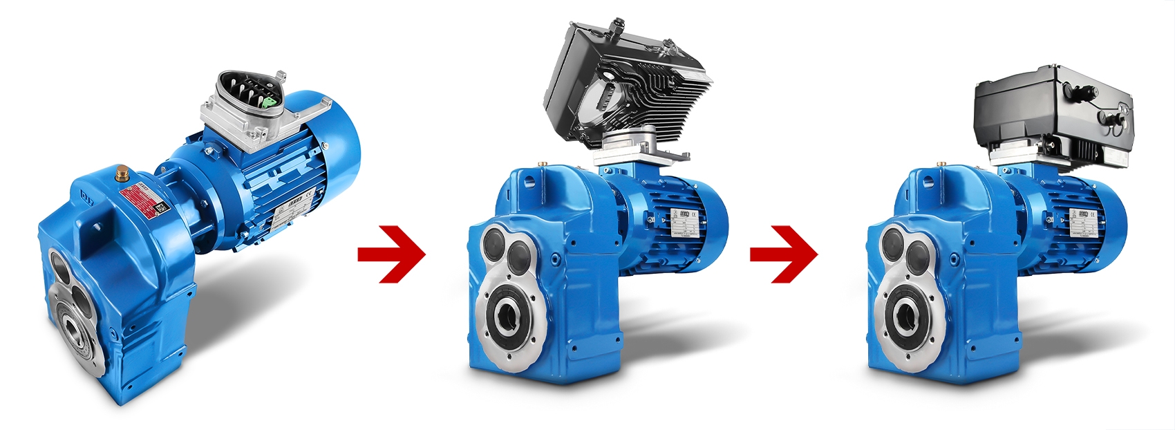 Gearmotor med monteret frekvensomformer